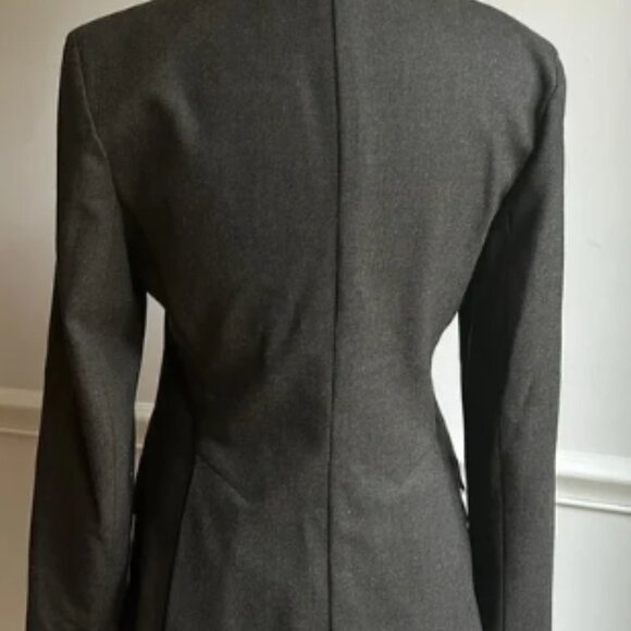 Theory Alexa Classic wool Blend Women's Blazer 3 Button Brownish Gray Large NWT - Picture 5 of 6